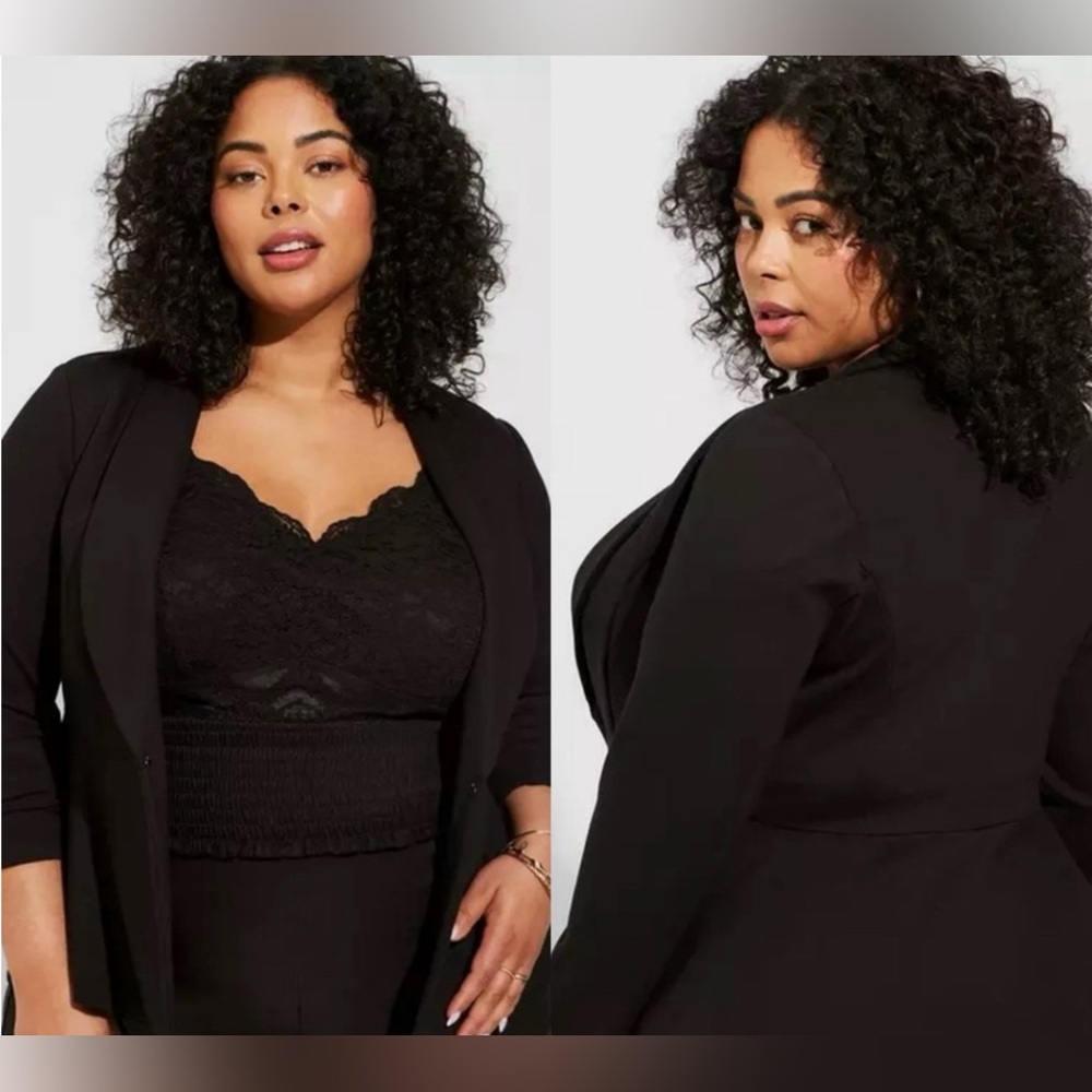 Studio by Torrid Black Office Evening Formal Blazer Jacket